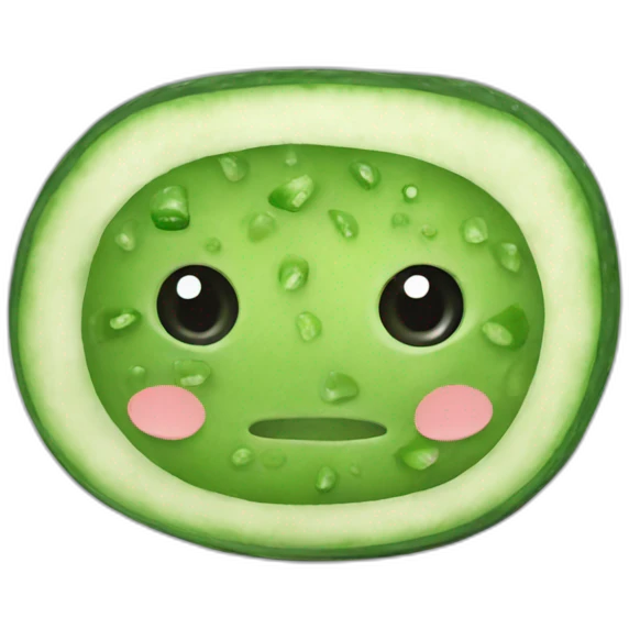 Cucumber face mask emoji