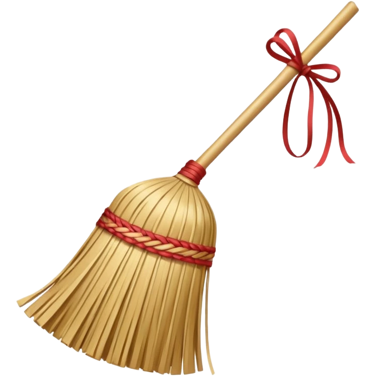Asian straw broom emoji