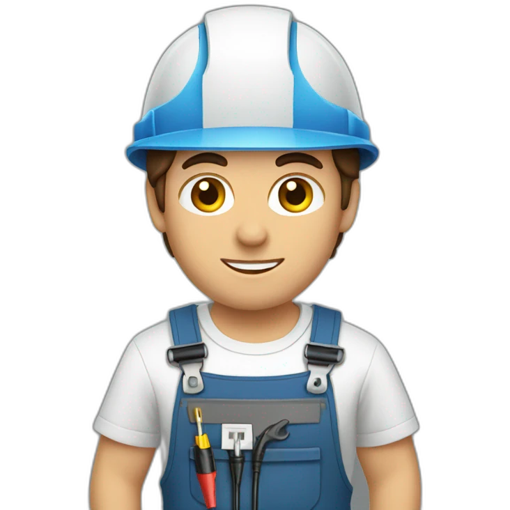 brown haired electrician working with wires emoji