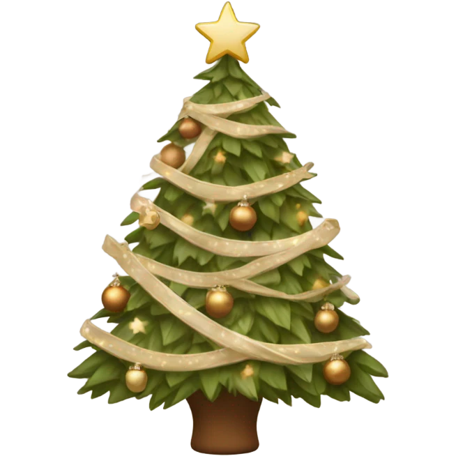 brown beige christmas tree emoji