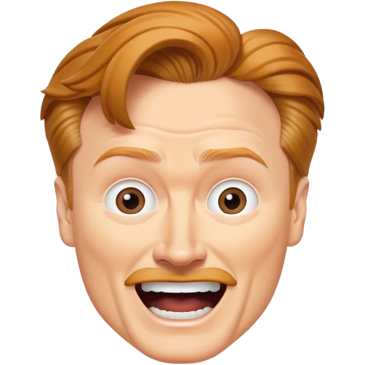 excited conan o'brien face emoji