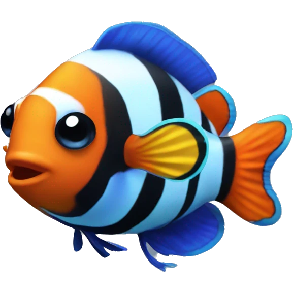 rainbow clown fish emoji