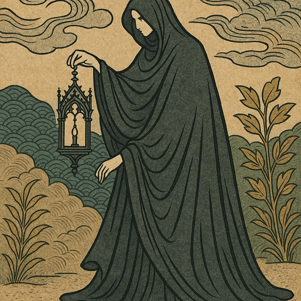 gothic object, dramatic and elegant, ukiyo-e style emoji