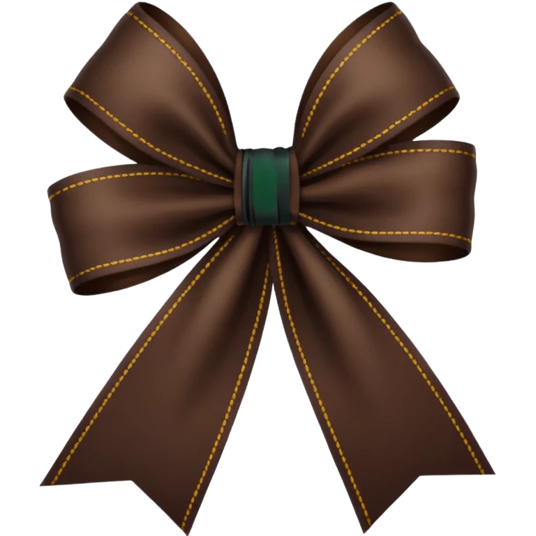 Dark Brown thin Bow emoji