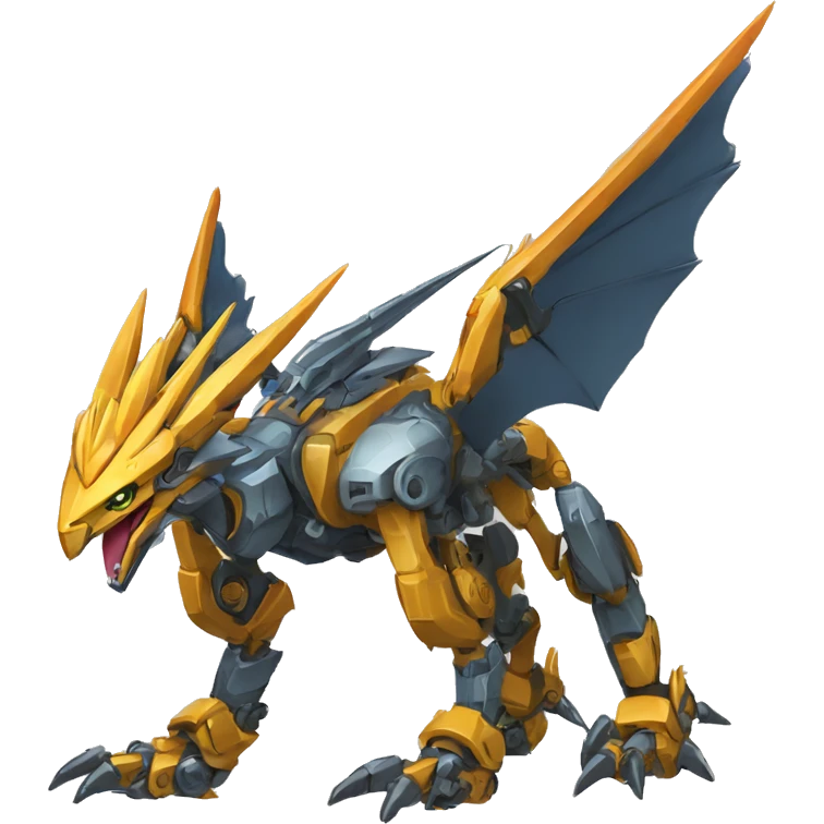 Spiky Medabot-Raptor-Dragon-Mecha emoji