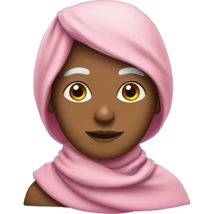 Old woman wearing pink scarf emoji
