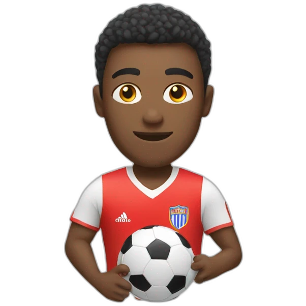 Footballer with a ball emoji