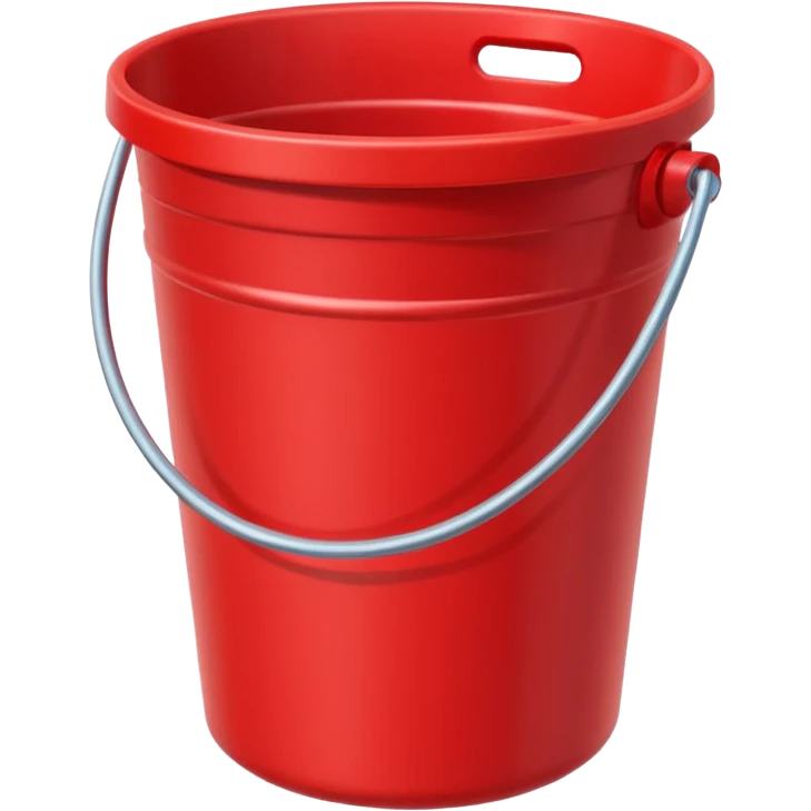 red bucket without handle emoji