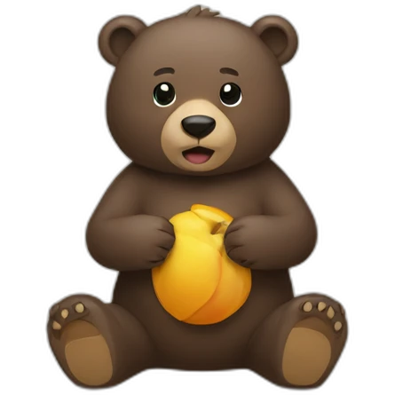bear giving a keunote emoji