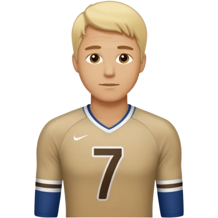 blonde man Number 7 Printed Athlete emoji