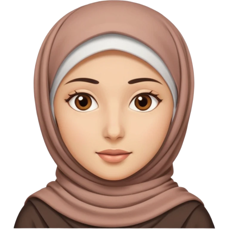 hijab woman with neutral face emoji