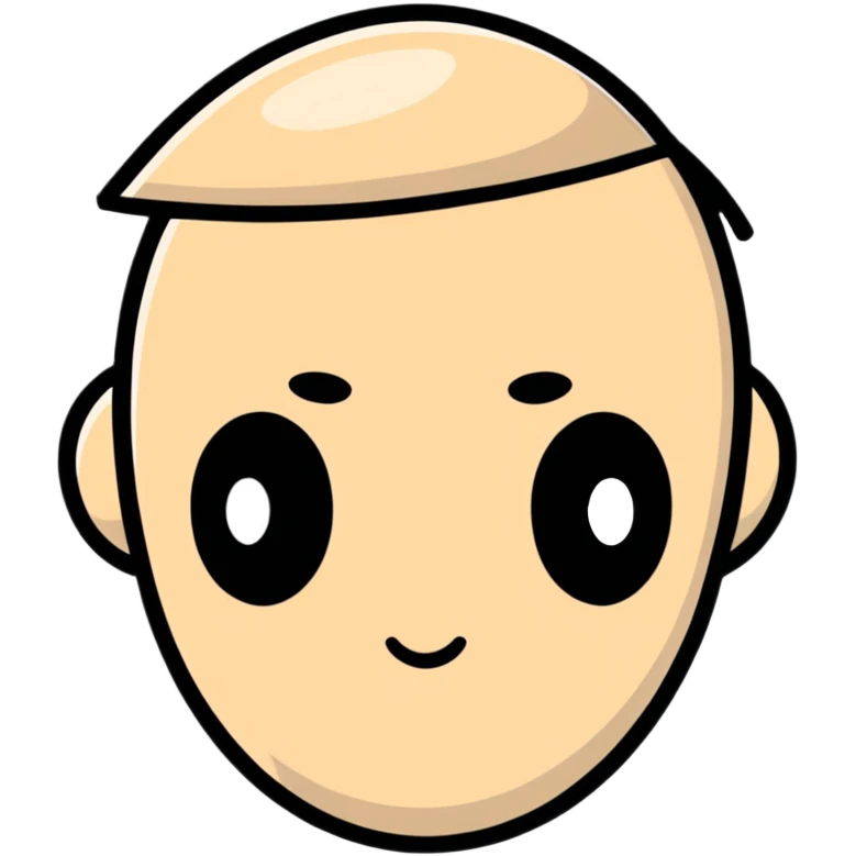 character with oval-shaped head with flat top emoji