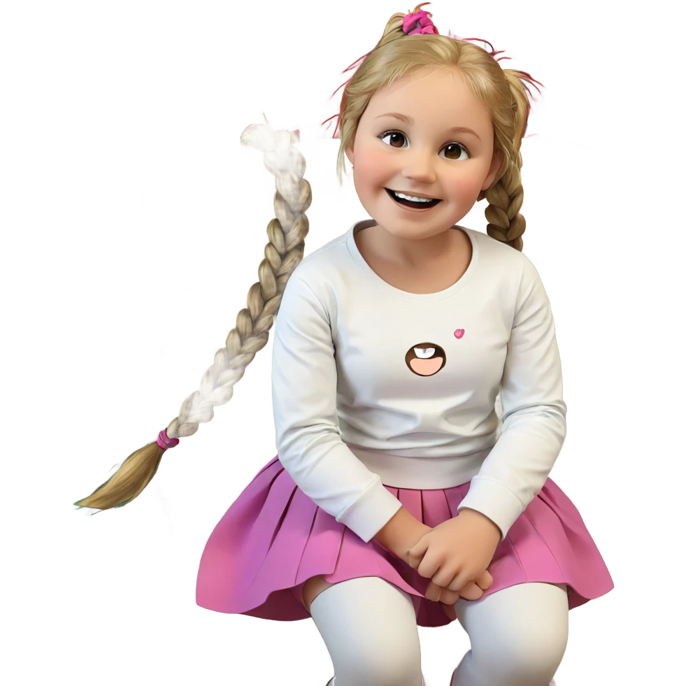 smiling girl in skirt emoji