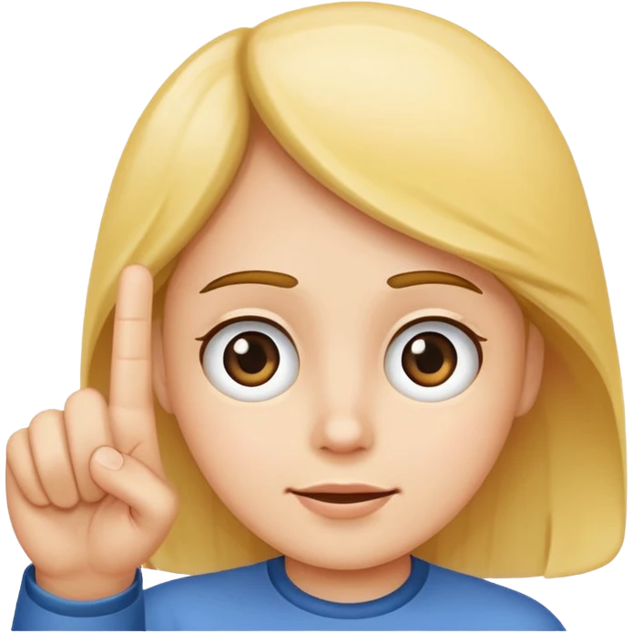 Someone waving their finger no emoji