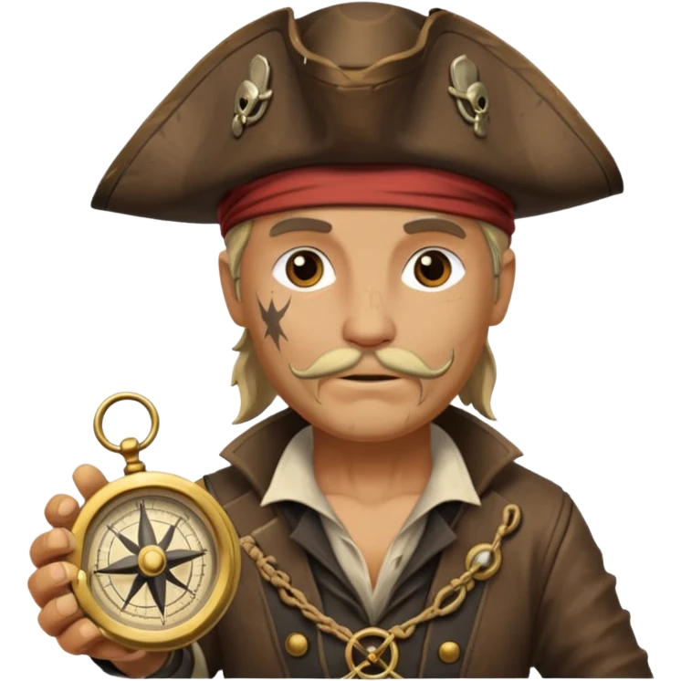 Ancient  Pirate with compass emoji