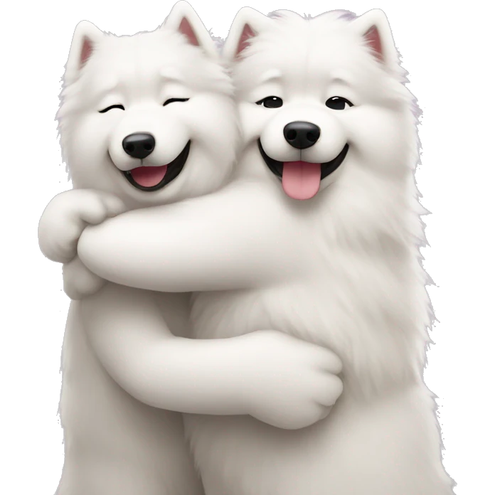 samoyed hug emoji