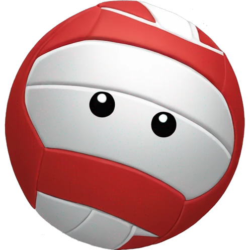 red volleyball emoji