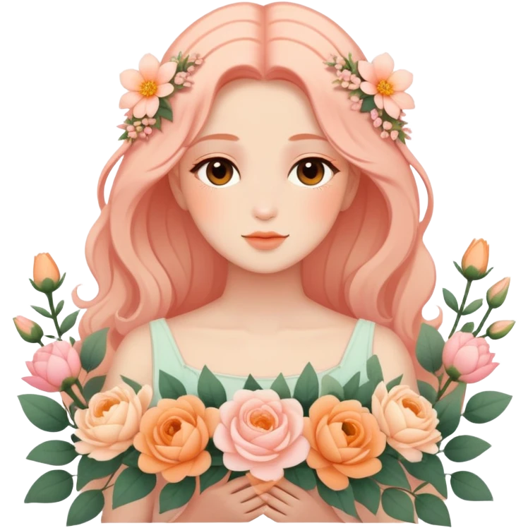 Divine Romantic warm-colored pastel lush aesthetic emoji