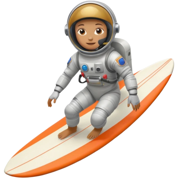 Космонавт на серфе emoji