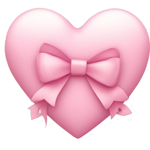 light pink heart with bow emoji