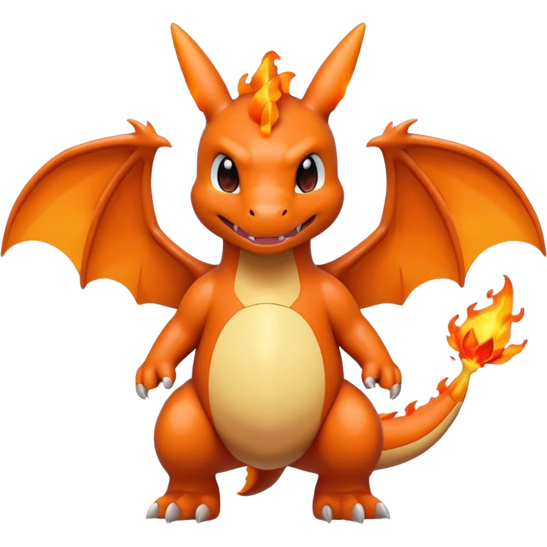cute minimalisttic charizard pokemon emoji