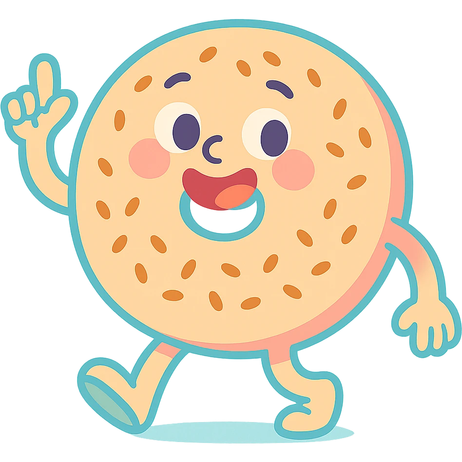 aesthetic bagel, soft pastel colors, minimal background emoji