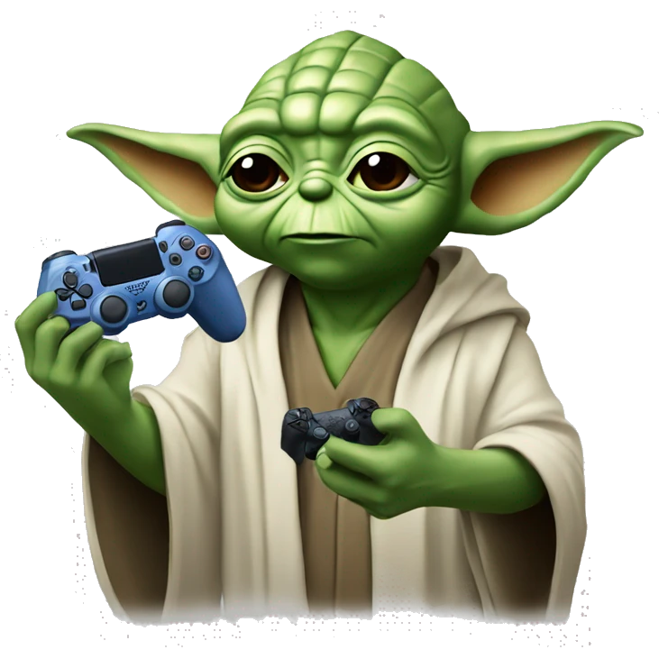 Yoda holding a PS5 controller emoji