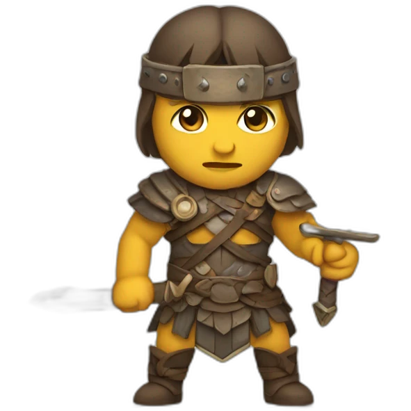 warrior wielding two weapons emoji