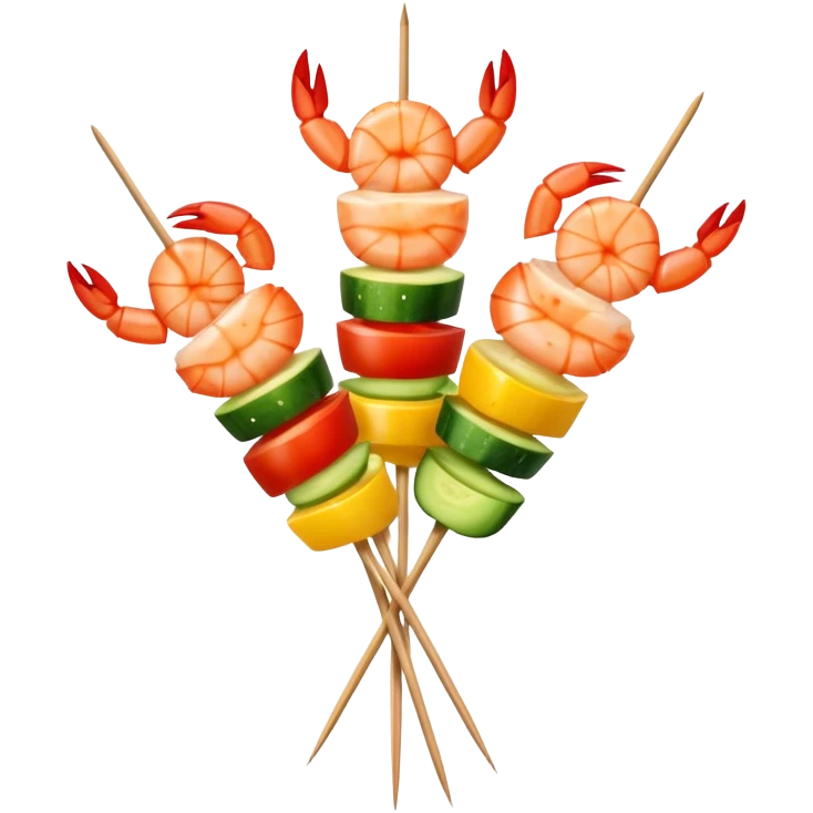 Tum tok shrimp veggie skewers 👀 emoji