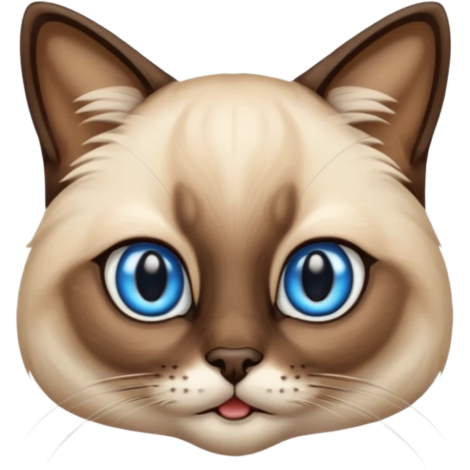 
Siamese cat face long hair emoji