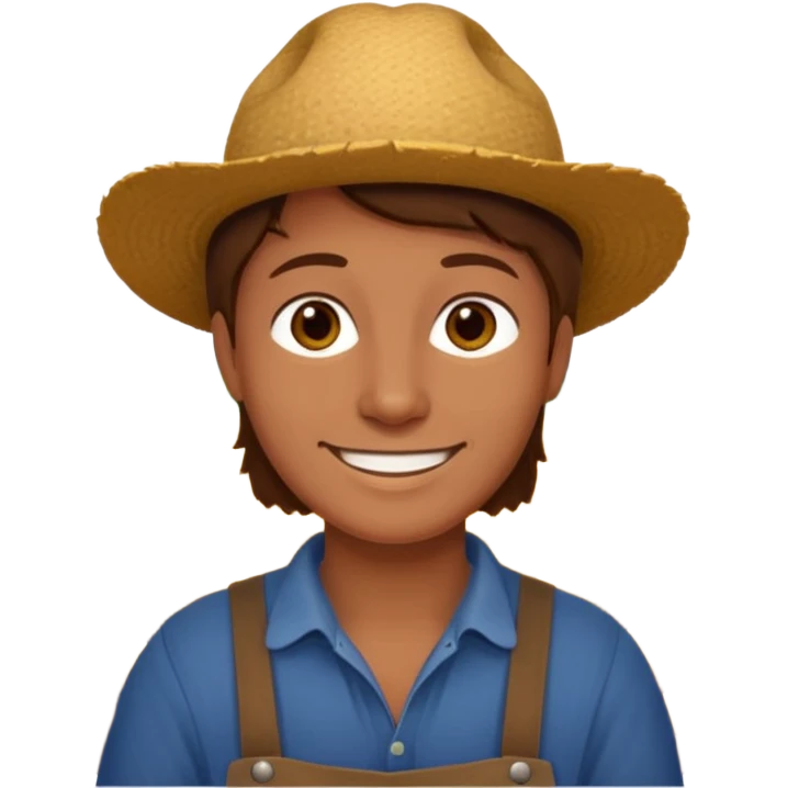  farmer not wear hat emoji