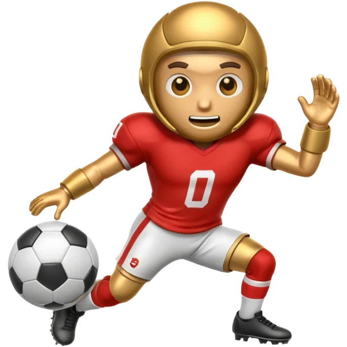coin mascot playing football emoji
