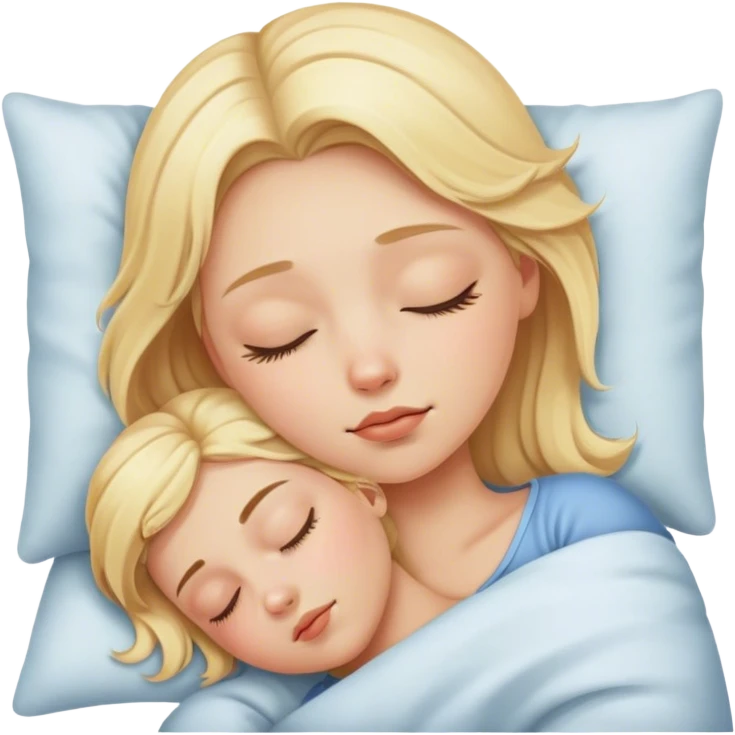 Blonde girl sleep  emoji