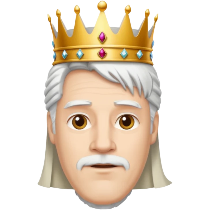 king with white haired emoji