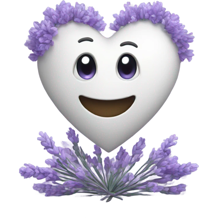 Lavender heart emoji