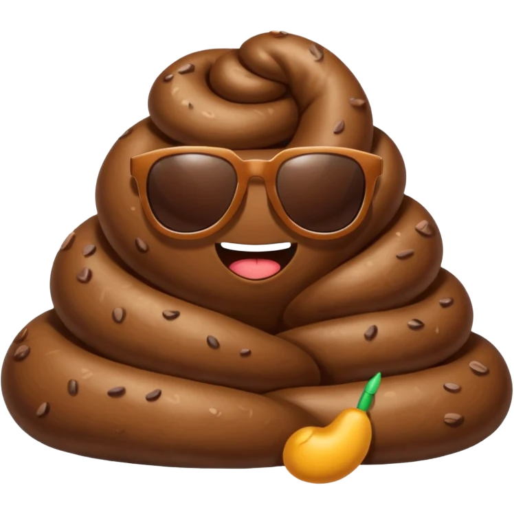 poop with sunglasses  emoji