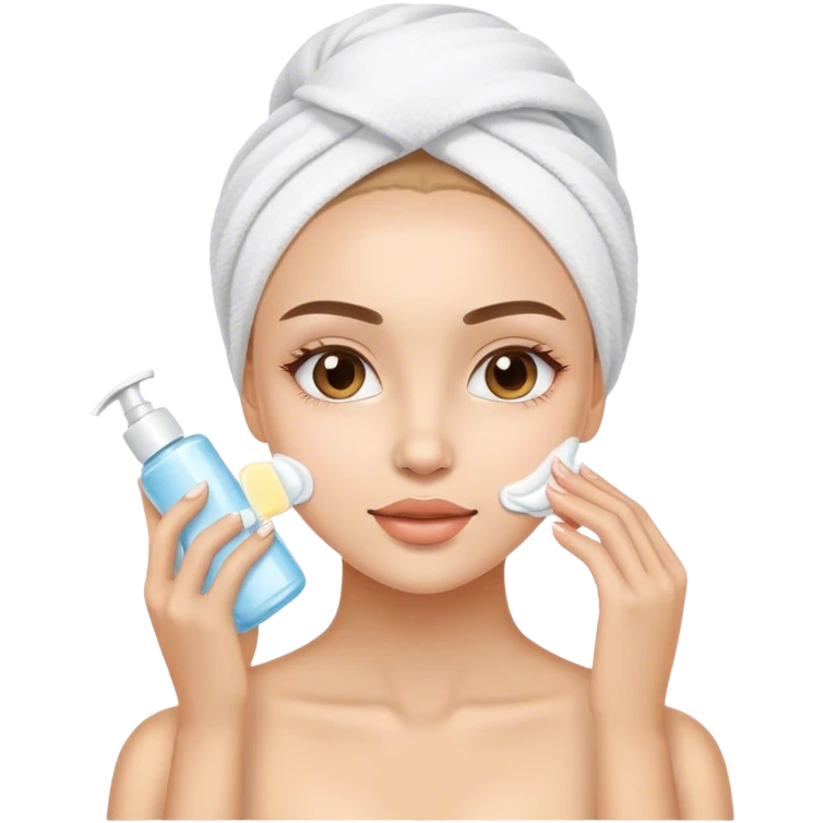 Girl doing skincare emoji