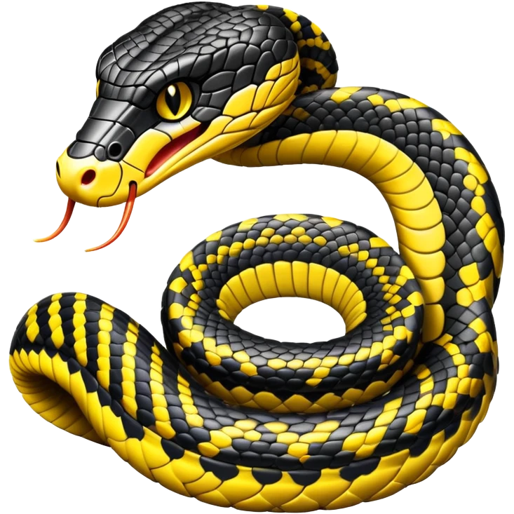 Black and yellow cobra emoji