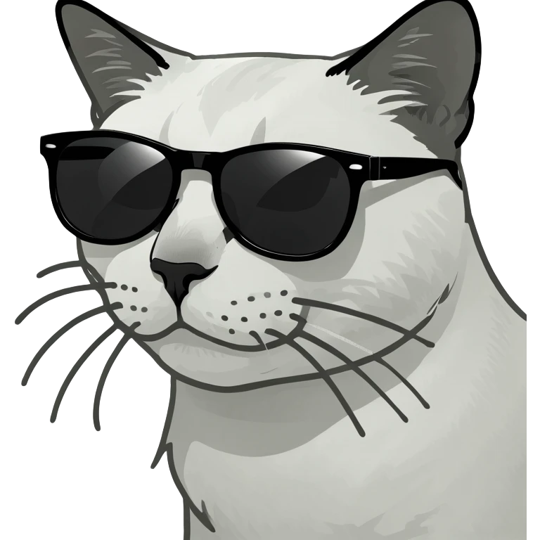 Cat with sunglasses emoji