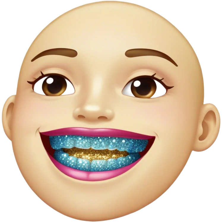 Glitter tooth emoji