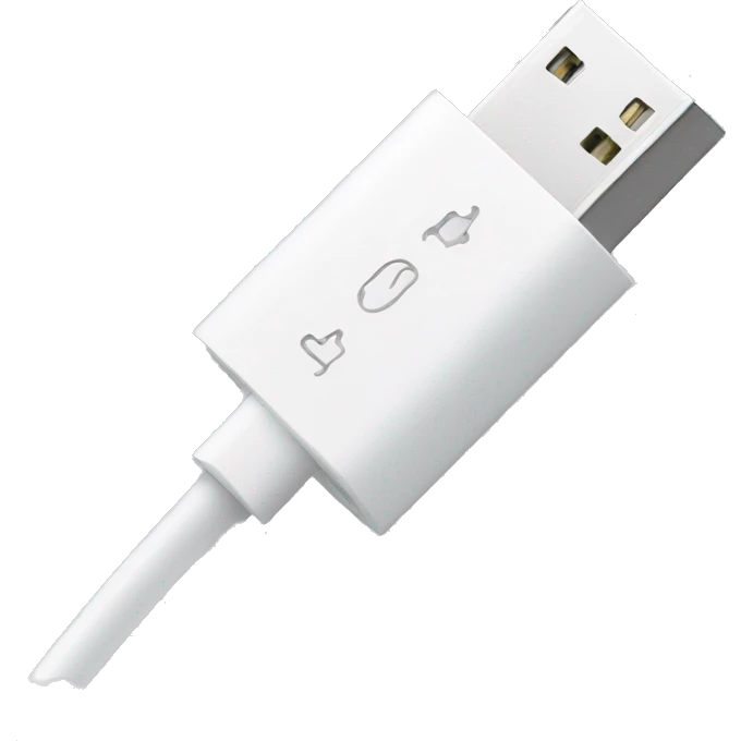 White usb cable emoji