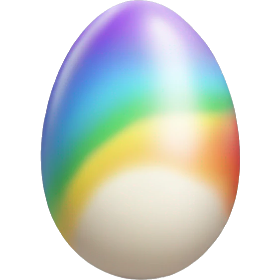 Rainbow egg emoji