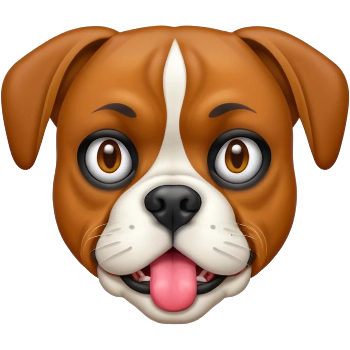 Boxer dog drunk emoji