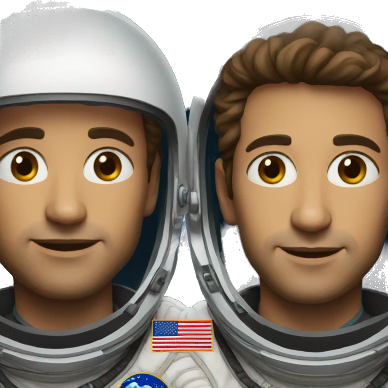 two astronauts emoji