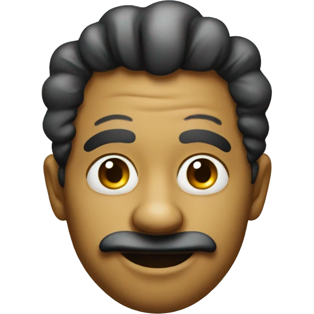 Half clown face half normal emoji
