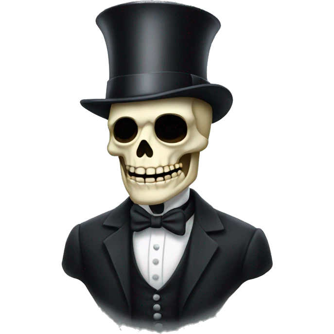 SCELETON IS WEARING TOP HAT emoji