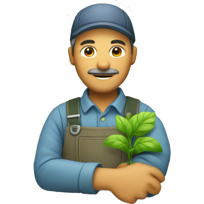 Farmer with green plant emoji