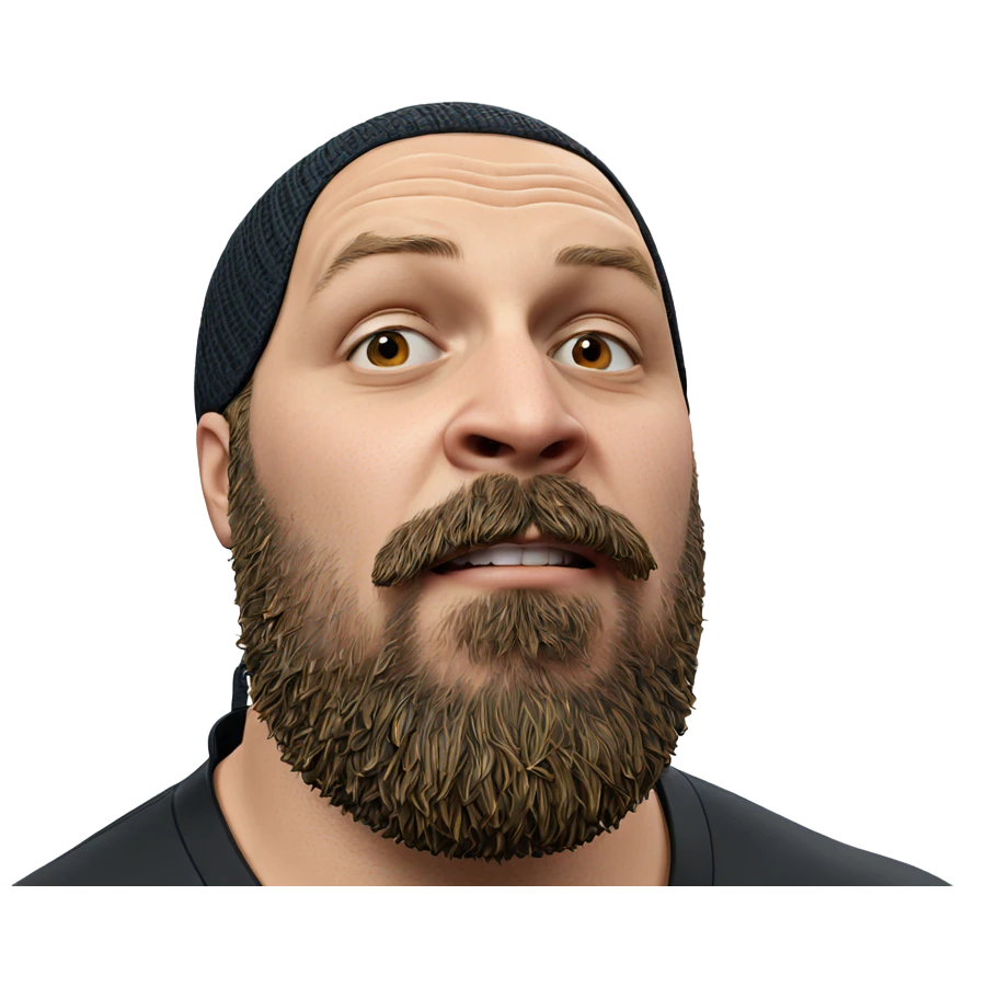 male portrait with beard emoji