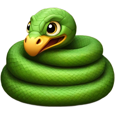 Snake sitting on chicken  emoji