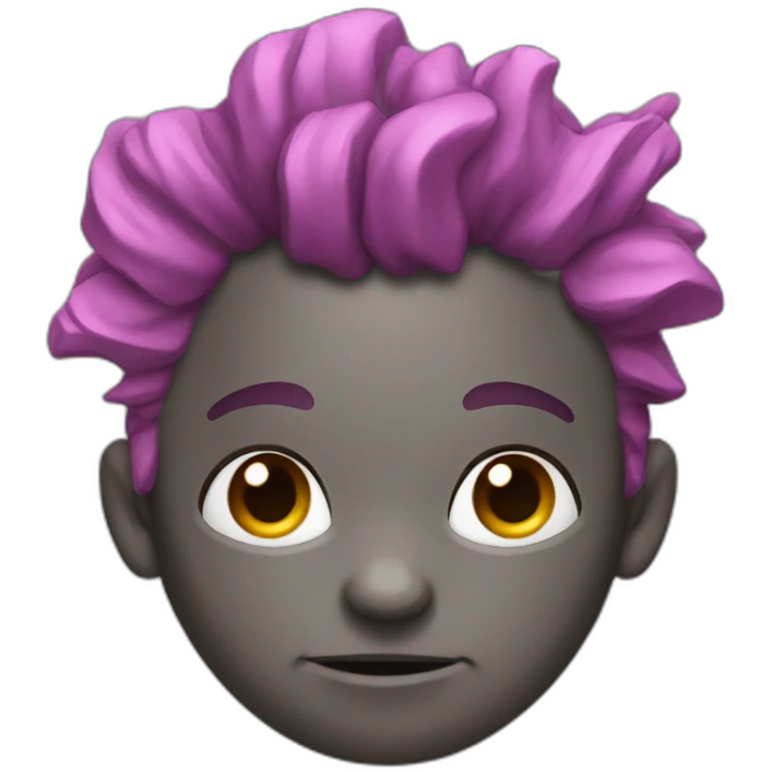 Tricératops with emo hair emoji